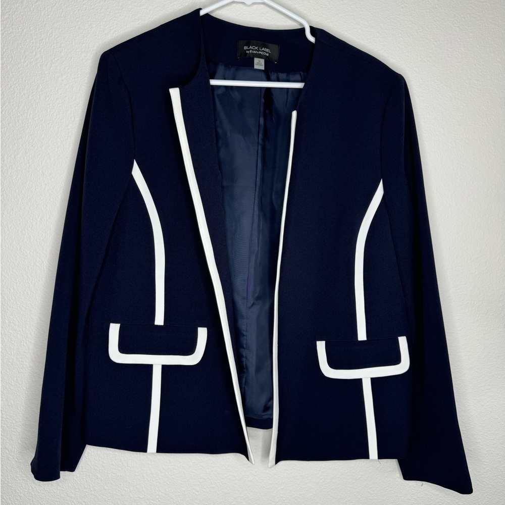 Black Label by Evan-Picone Navy Blue Jacket